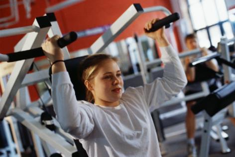 Working Out at Gym