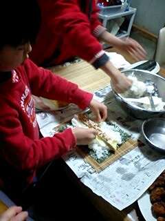 自家製の恵方巻き