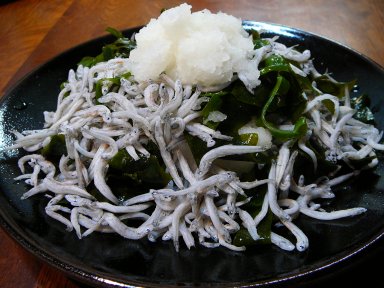 春捕れちりめん、酢の物