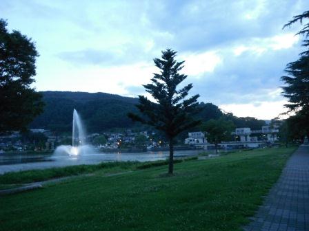 諏訪湖一周ラン