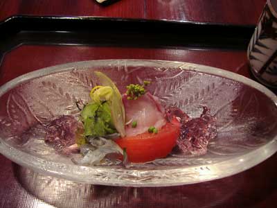 草喰なかひがし　鯉、紫蘇のジュレ