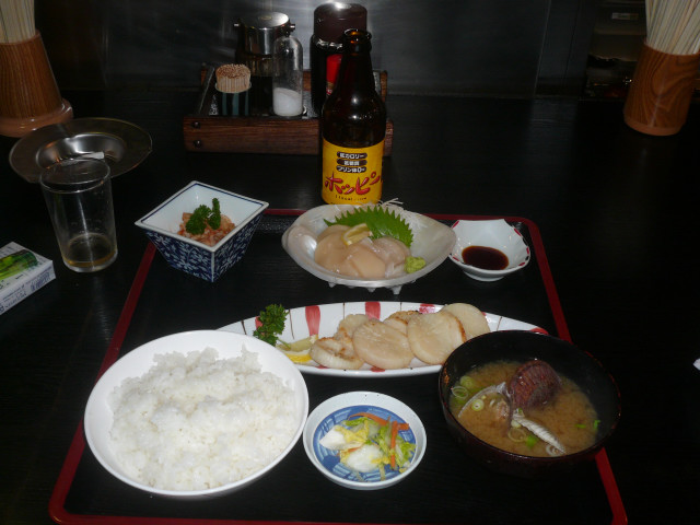 北海道ツーリング 　サロマ湖ホタテ定食.jpg
