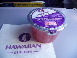 ハワイアン航空グアヴァジュース