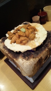 ウニとホタテのグラタンだそうです～