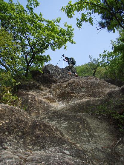 この小さな岩場が楽しい♪