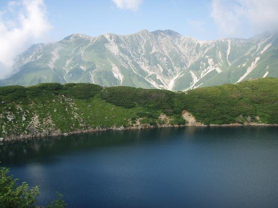 ミクリガ池ごしに別山