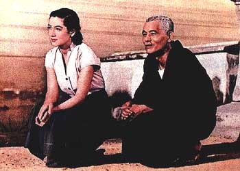 東京物語の原節子と笠智衆