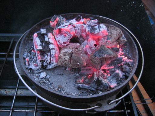 鳥丸焼き（焼き中）