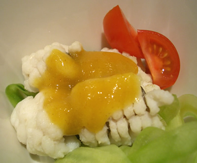 ハモ湯引きからし味噌