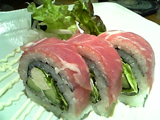 色々野菜とクリームチーズの生ハム巻き