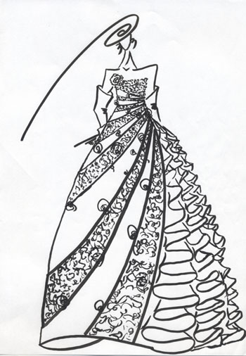 ウェディングドレス デザイン画 札幌から発信するカジュアル ウェディングドレス オートクチュールドレス ブログ 楽天ブログ