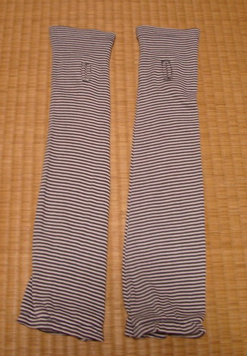 シャツのリメイクでアームカバー