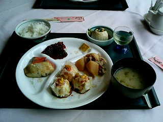 朝飯はあっさりと
