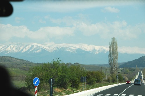 雪のバルカン山脈