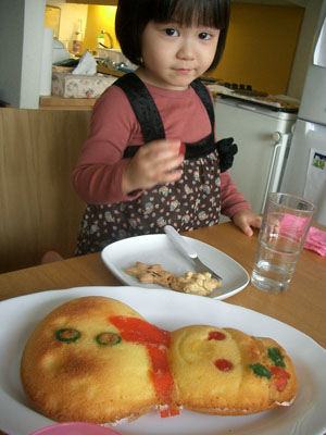 雪だるまケーキ