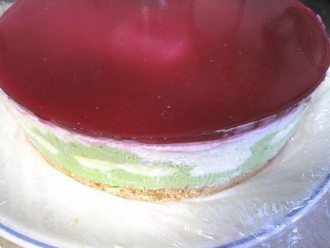 ブルーベリー＆抹茶のレアチーズケーキ