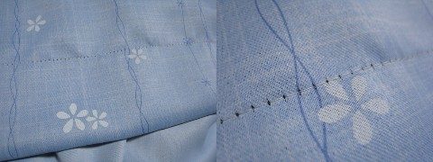カーテン下の縫い目