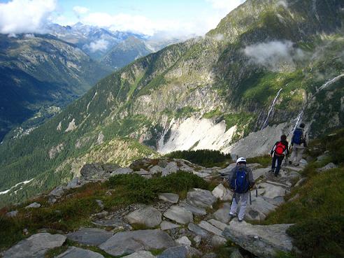 シャモニ　モンタンヴェール付近の登山道