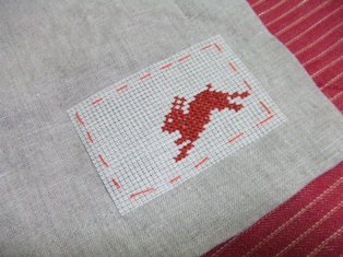 うさぎの刺繍