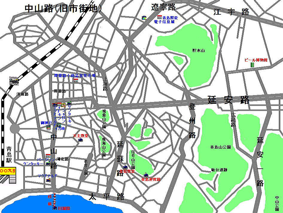 中山路（旧市街地）付近地図