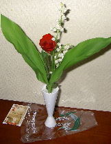 パリの朝市で買ったお花