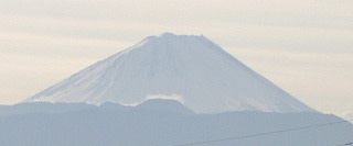 昇仙峡の旅、宿から見た富士山