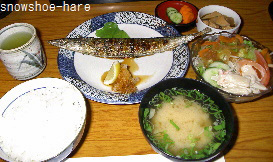 東京太呂のサンマの塩焼き定食