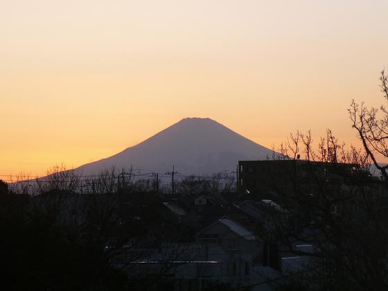 2007/3/12 夕方のお散歩で見た富士山、きれいだぁ～～