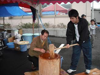 赤穂餅の餅つき