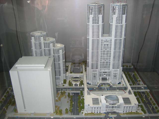 都庁にある都庁の模型