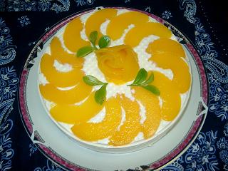 Yellow peaches cheese cake by kumi