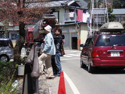 御宮橋からの撮影風景