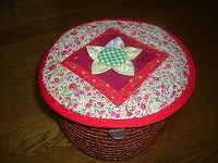 パッチワークのかご