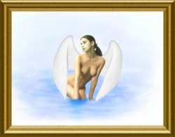 天使の水浴び