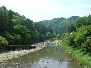 香嵐渓の風景