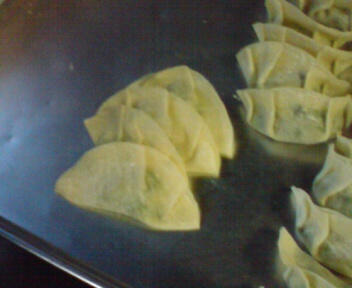 餃子の皮つつみました！