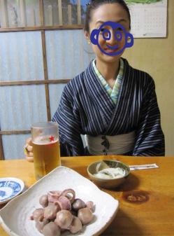 里芋とイカの煮っ転がし、豆鯵南蛮漬け