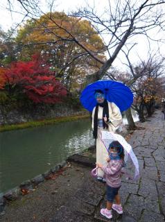 紅葉と川