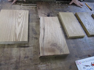 木材　ナラ、タモ、ウォールナット