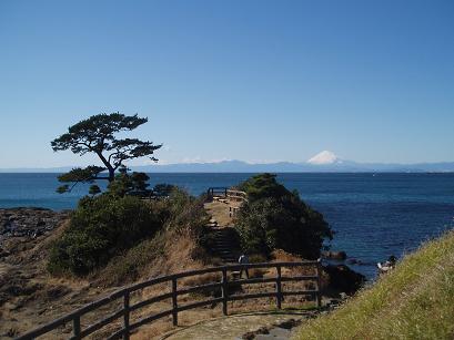 立石公園と富士山