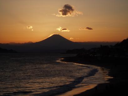 富士の夕暮れ