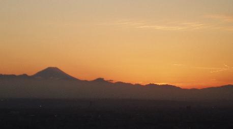 富士山と夕焼け