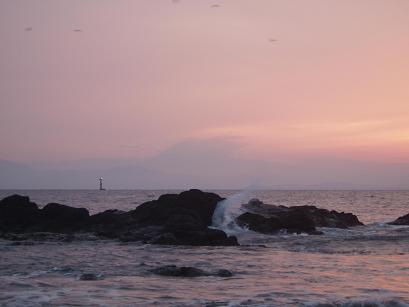 夕焼けの富士山