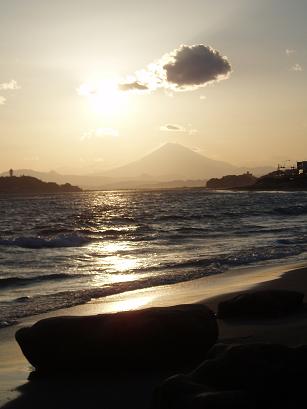 富士の夕日