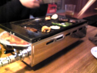 野菜も焼いて…