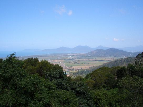 ケアンズ市内を見下ろす。