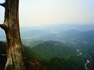 恵那山への登山道からの眺め