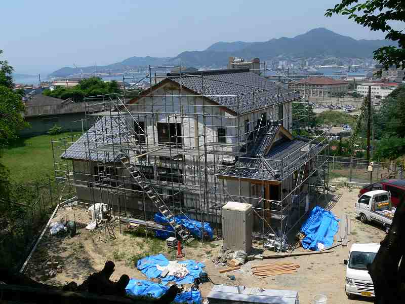 警固屋教会「信心の御造営」工事経過状況写真6月17日分です。