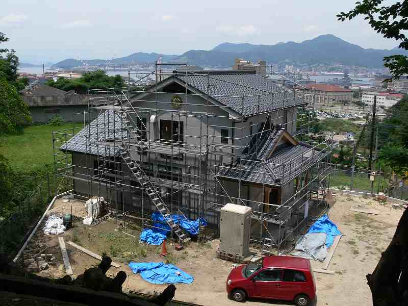 金光教警固屋教会「信心の御造営」お広前新築工事経過状況写真7月7日分です。