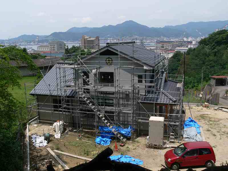 金光教警固屋教会「信心の御造営」お広前新築工事経過状況写真7月7日分です。